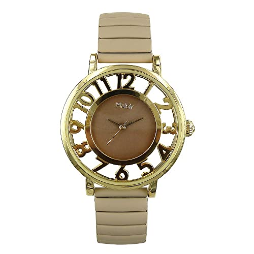 Plaisir プレジール NTK-244 ニッケルフリー ジャバラウォッチ 腕時計 モカ